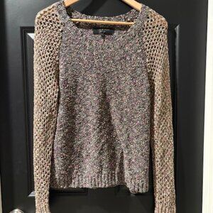 Rag & Bone Sweater | Rag & Bone Multi-Color Sweater With Open Weave Sleeves